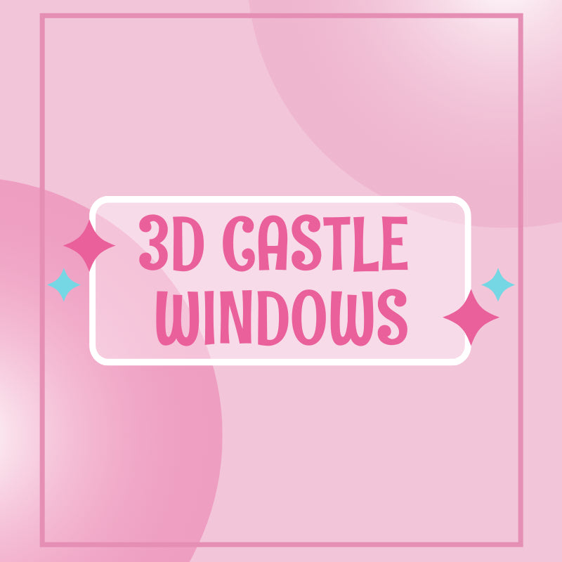 3D Castle Window Wall Decal Fairy Tale Princess Balcony View